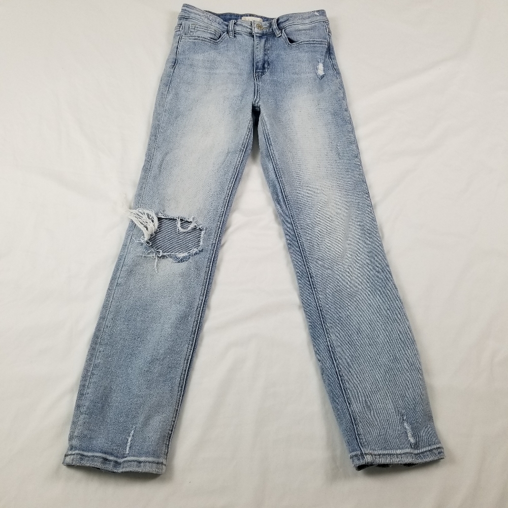 Altar'd State Straight Jeans Women Size 26, Light Wash, High Rise